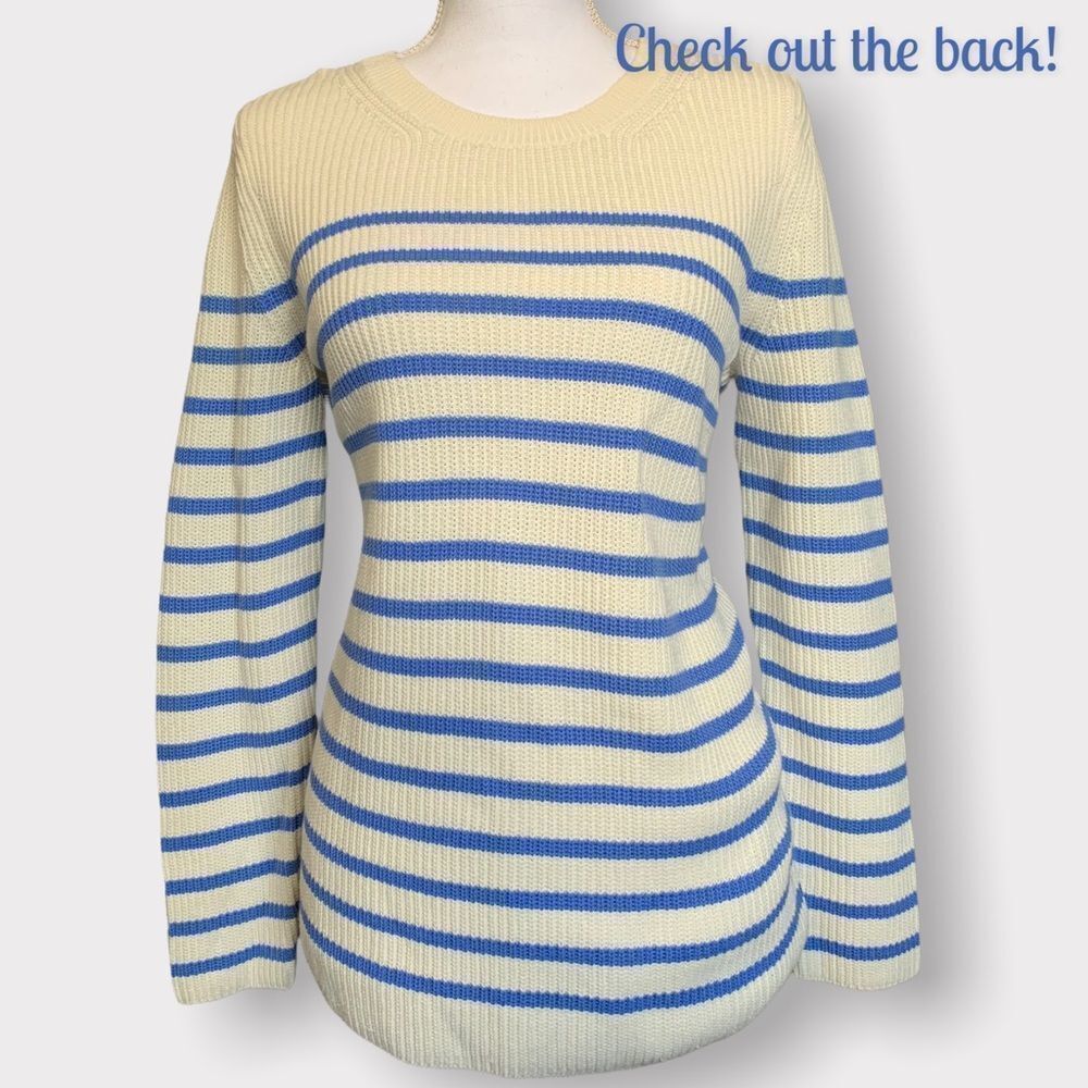 🖤 Talbots | Blouse Back Knit Sweater